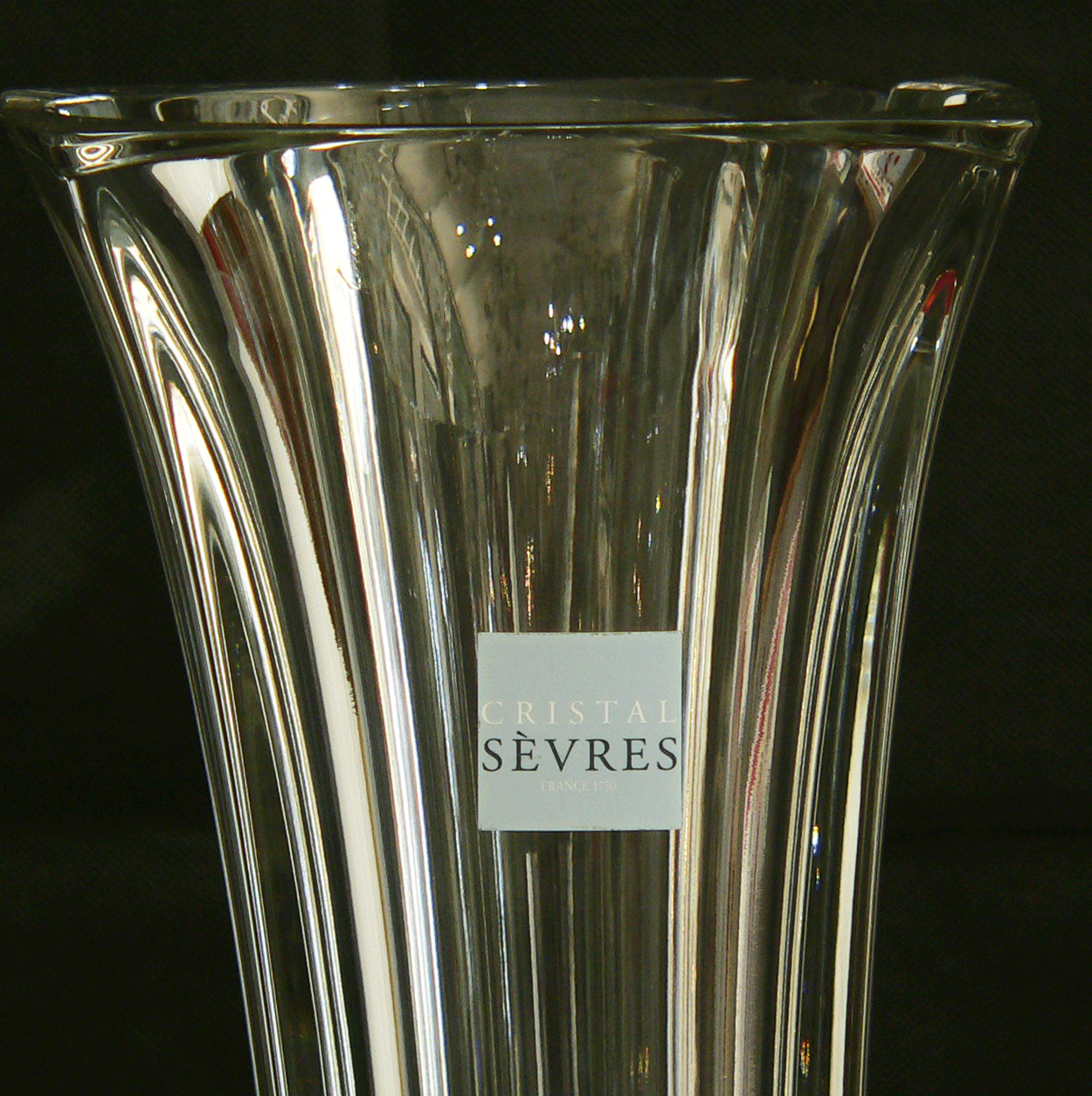 ⚜️ Florero Cristal Sevres Centros de Mesa Urnas Copa Época 1900 Crystal  Florero