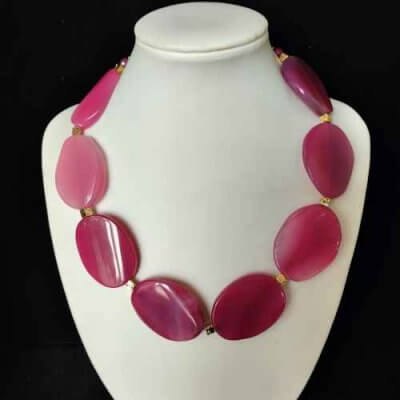 COLLAR DE ÁGATA ROSA