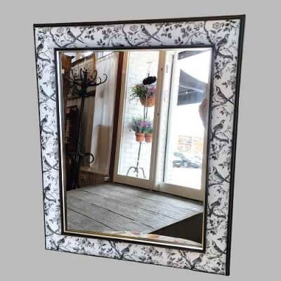 ESPEJO PARED ESTAMPADO PÁJAROS