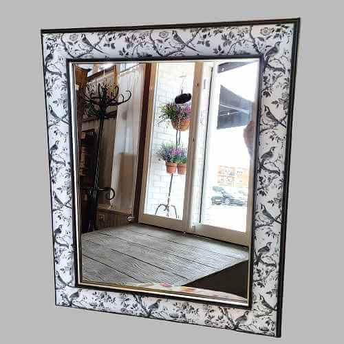 ESPEJO PARED ESTAMPADO PÁJAROS