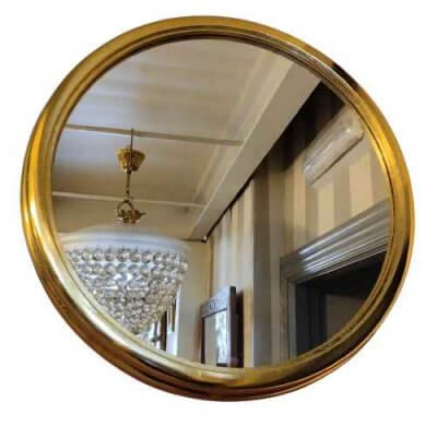 ESPEJO PARED DORADO REDONDO