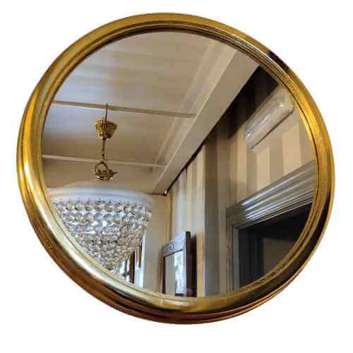 ESPEJO PARED DORADO REDONDO