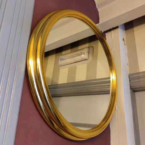 ESPEJO PARED DORADO REDONDO - Imagen 3