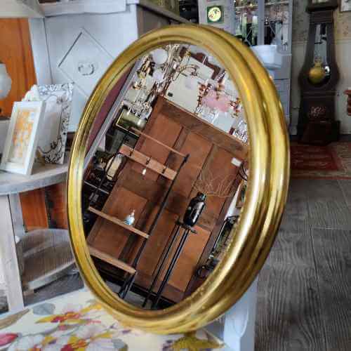 ESPEJO PARED DORADO REDONDO - Imagen 4