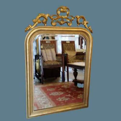 ESPEJO DORADO CON COPETE