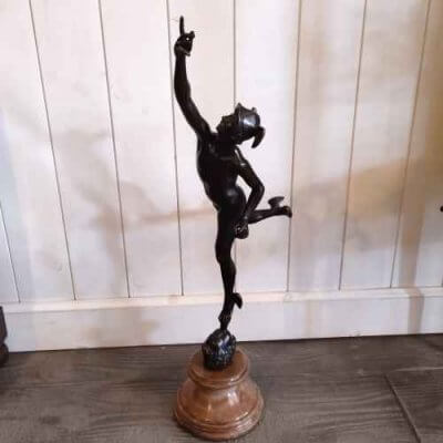 ESCULTURA BRONCE DIOS MERCURIO