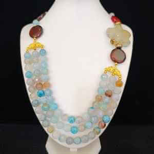 COLLAR DE ÁGATA CORNALINA